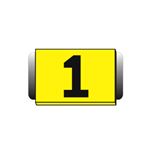 Horizontal Pole and Cable Marker Yellow/Black 3 Inch